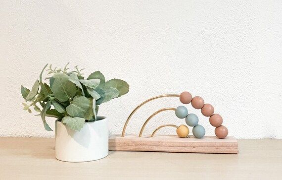 Mini Rainbow abacus/Shelf decor/modern abacus/pastel | Etsy | Etsy (US)