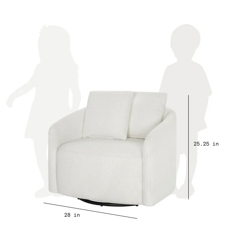 Beautiful Drew Kids Accent Chair by Drew Barrymore, Cream Bouclé Fabric | Walmart (US)