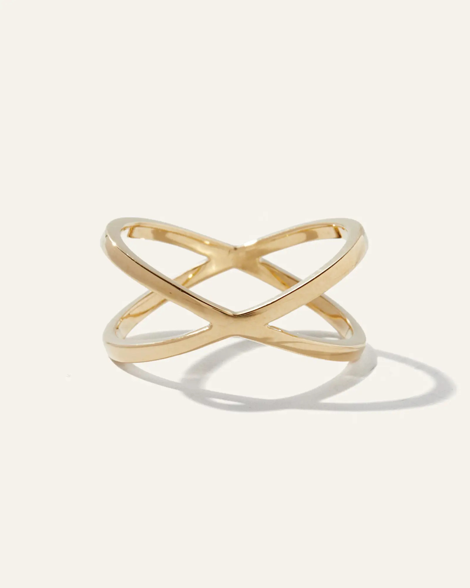 14k Gold X Ring | Quince