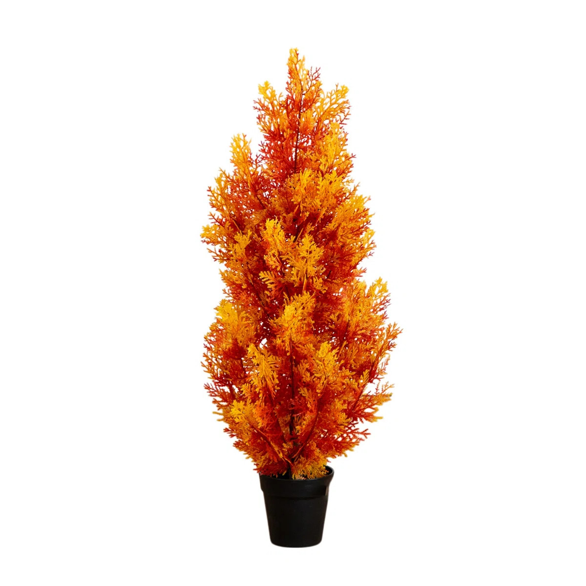 UV Resistant Autumn Artificial Fall Cedar Tree (Indoor/Outdoor) | Wayfair North America