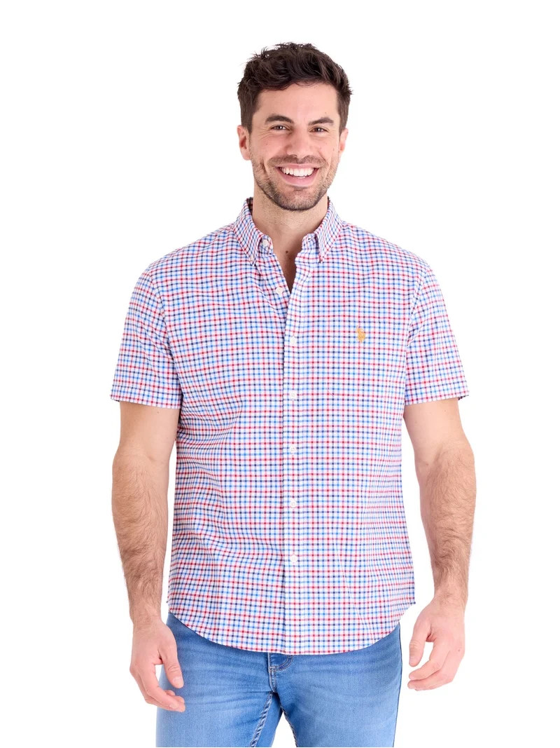 U.S. Polo Assn. Men's Short Sleeve Buttondown Shirt | Walmart (US)