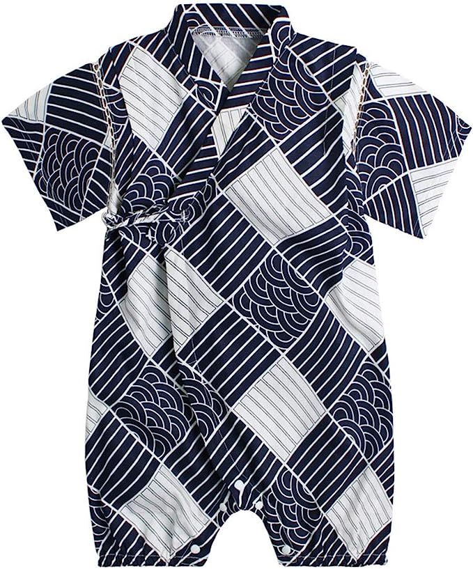 PAUBOLI Baby Japanese Kimono Robe Cotton Infant Comfy Loose Pajamas | Amazon (US)