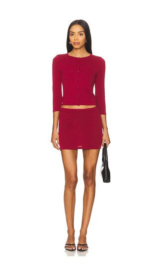 Gigi Skirt Set in Burgundy | Revolve Clothing (Global)