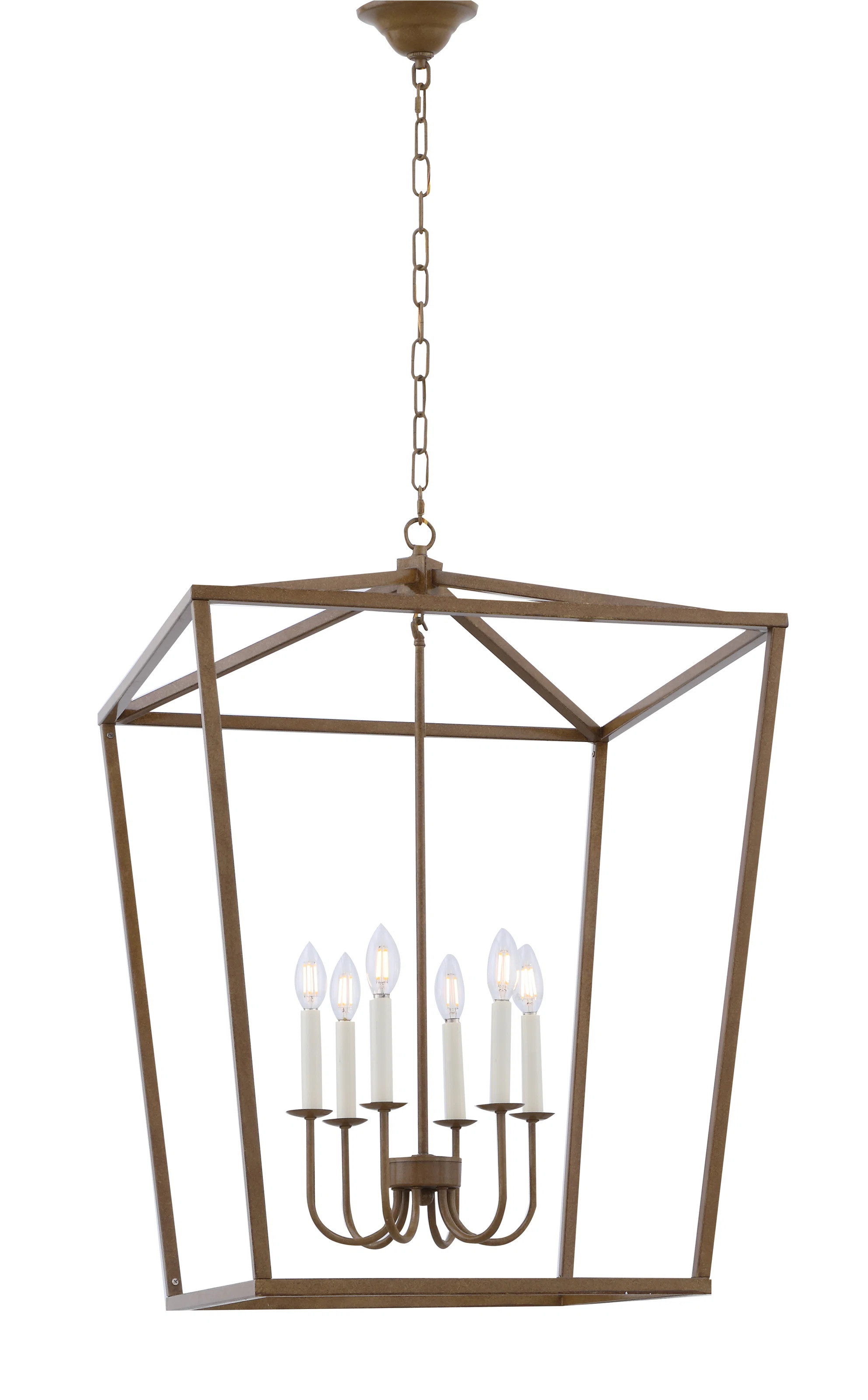 Tanguay 6 - Light Lantern Rectangle Chandelier | Wayfair Professional