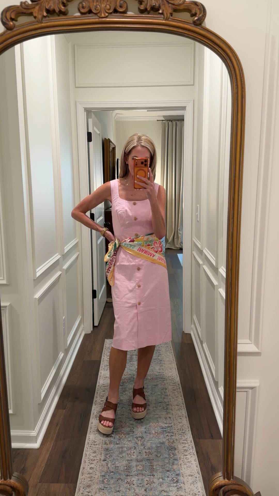 For a limited time this linen cotton blend mini dress is less than $60.60 percent off wearing the size 2. Perfect for the summer.