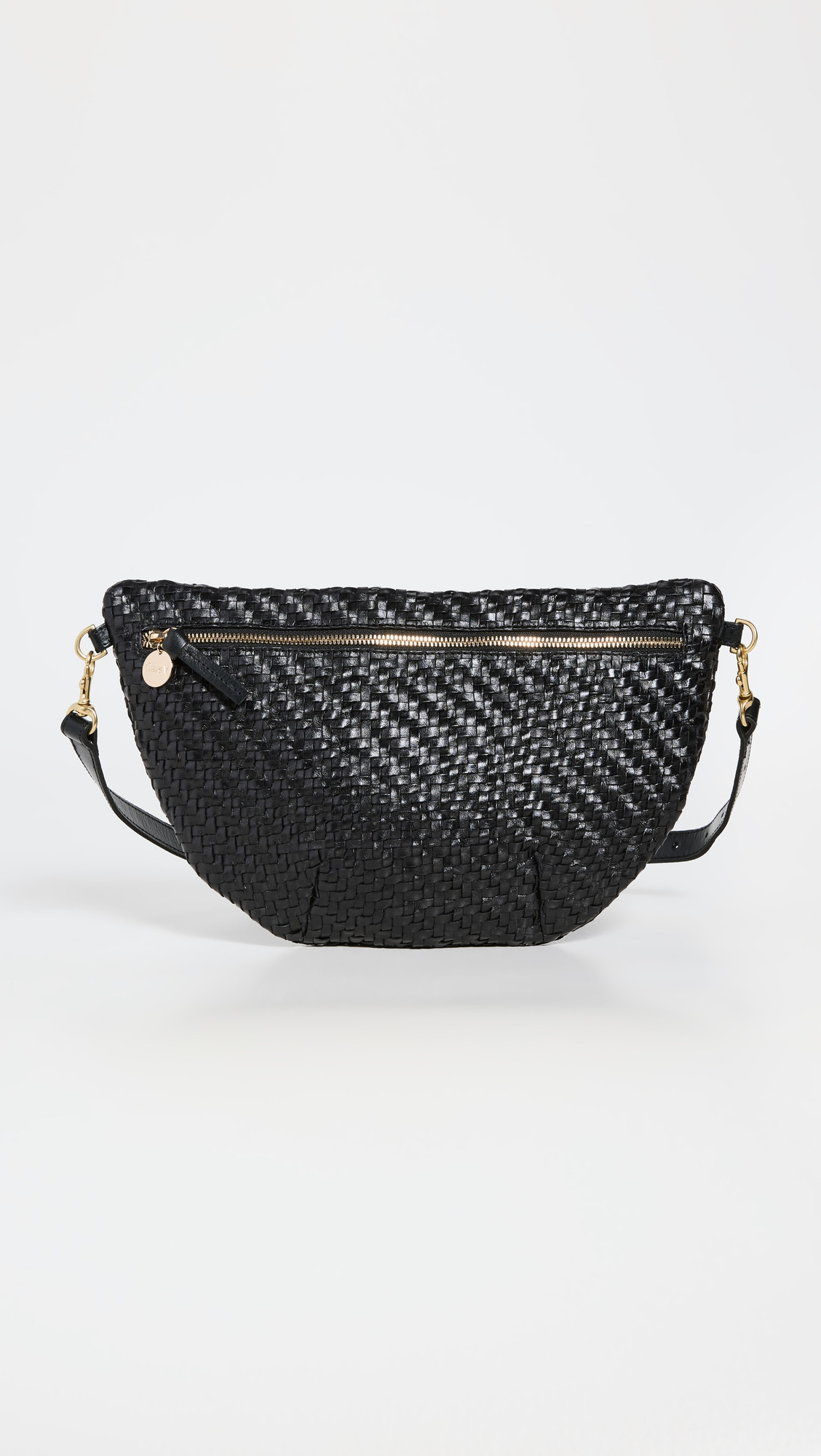 Clare V. Grande Fanny Pack Black Woven Zig-Zag One Size | Shopbop