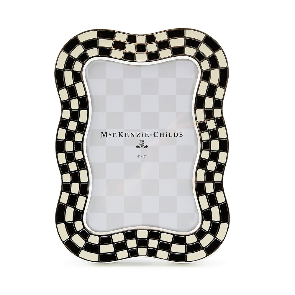 Wavy Check Silver Plated 4"x 6" Frame | MacKenzie-Childs