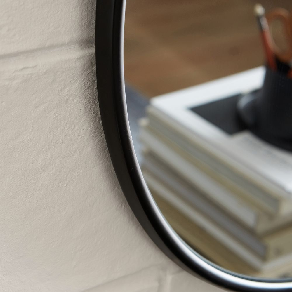No Nails Round Metal Framed Mirror (24") | Pottery Barn Teen