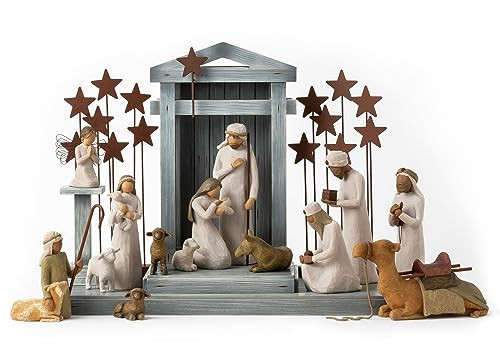 Willow Tree Nativity Deluxe Plus Metal Stars and Angel, 18-Piece Set | Amazon (US)