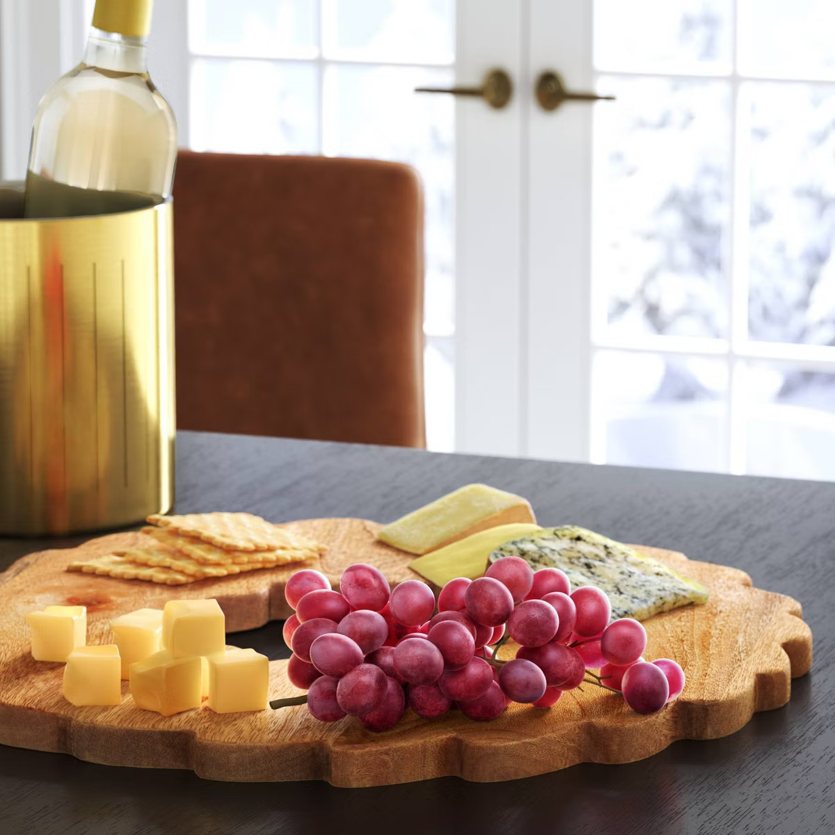 Wood Wreath Serving Tray Brown - Threshold™ | Target