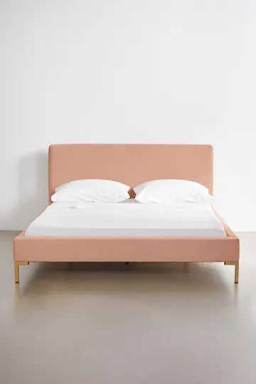 Rosalie Crosshatch Weave Platform Bed | Urban Outfitters (US and RoW)