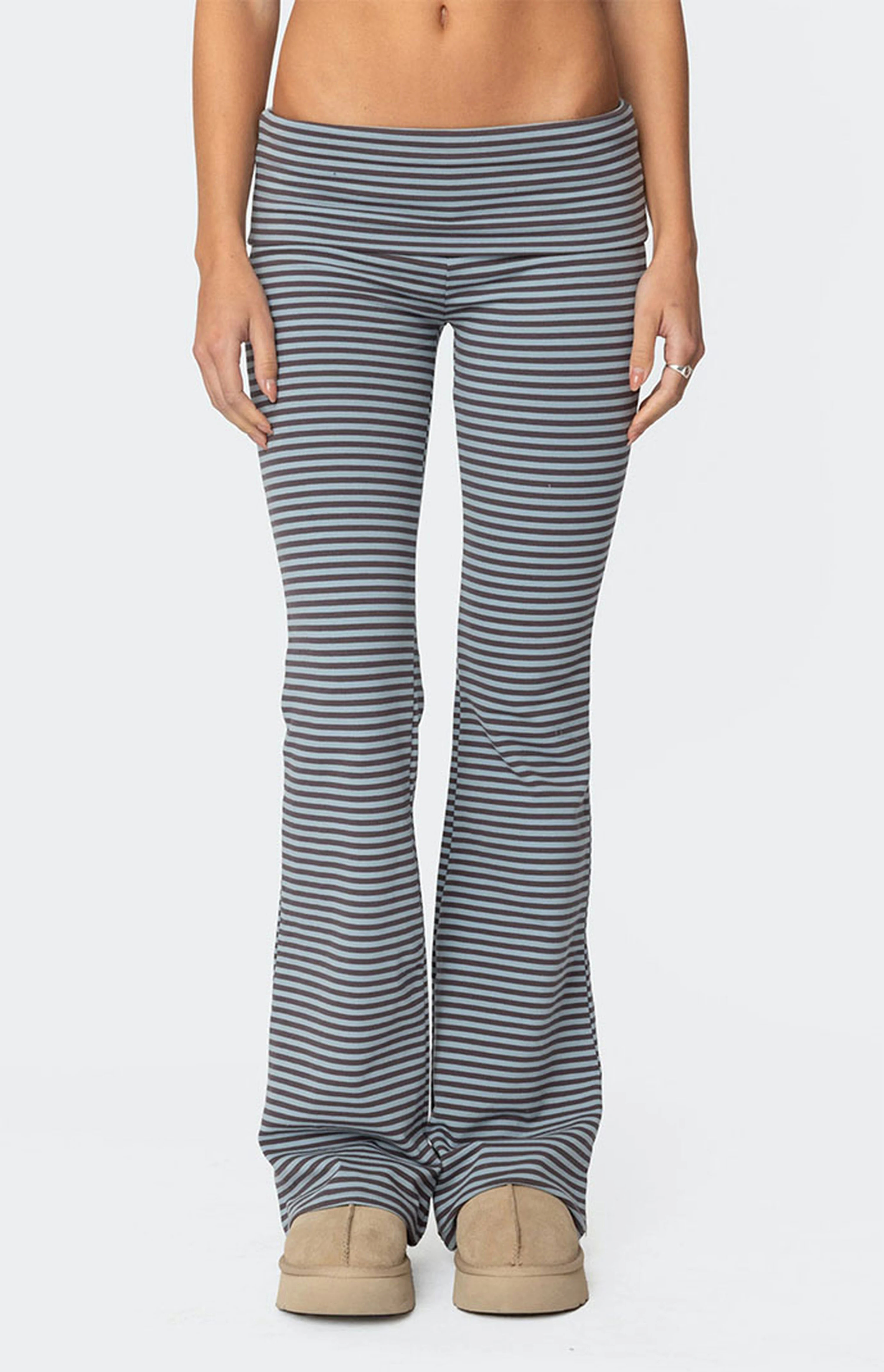 Edikted Kaeli Stripey Flared Leggings | PacSun