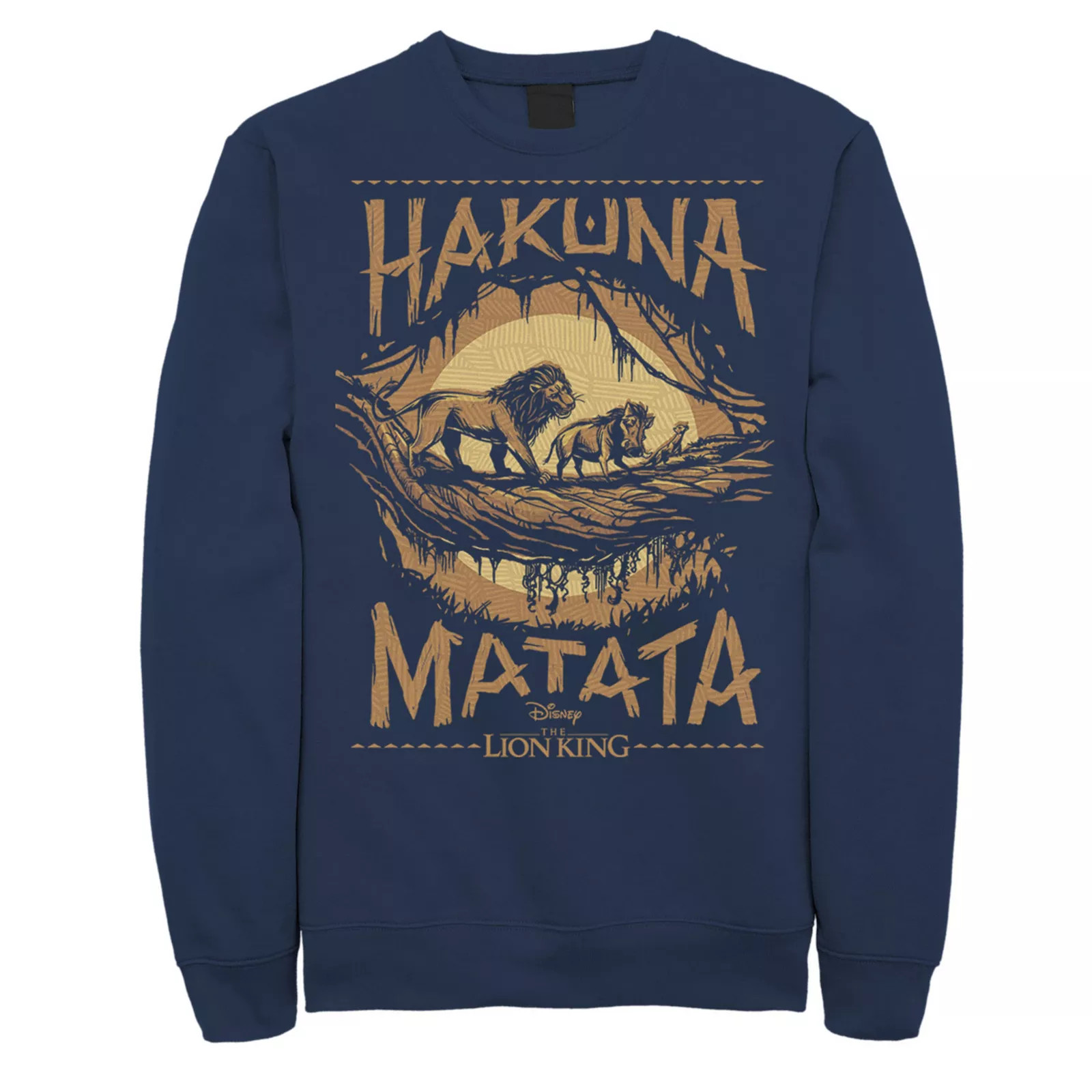 Men's Disney The Lion King Live Action Hakuna Matata Sunset Sweatshirt, Size: Large, Blue | Kohl's