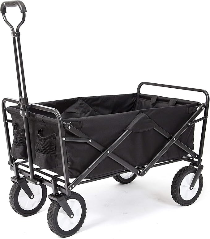 MacSports Collapsible Folding Outdoor Utility Wagon, Black | Amazon (US)