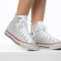 High Top Converse | Bling Women's Custom Converse With Swarovski, Pearls, Bridal Shoes, Wedding Brid | Etsy (US)