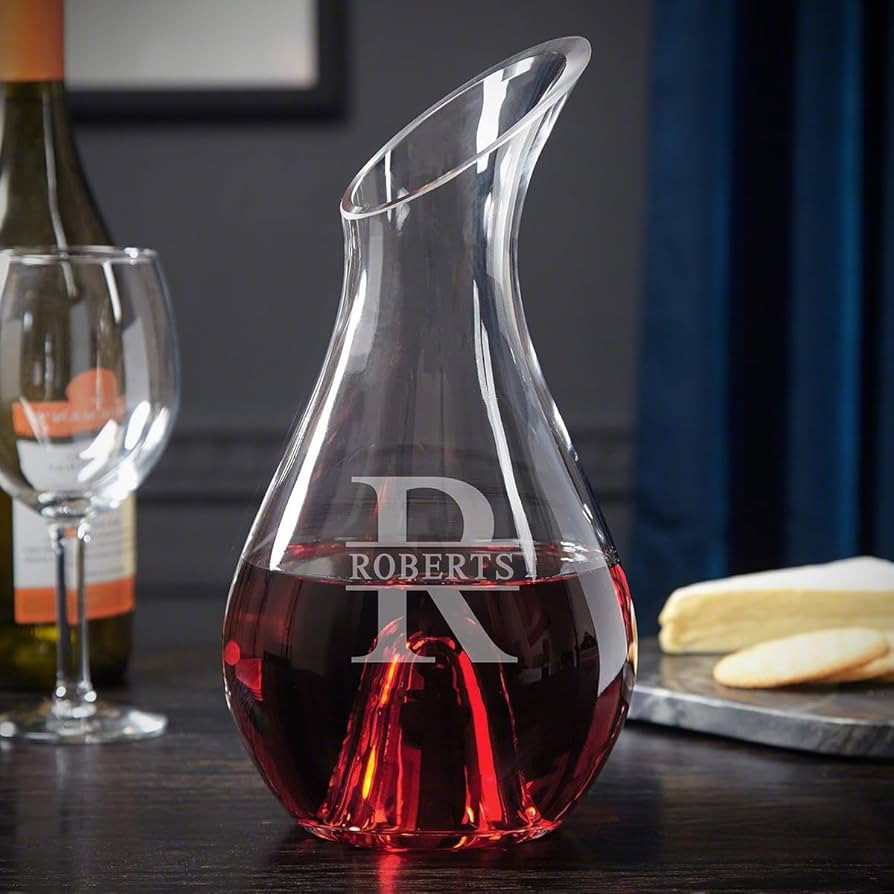 Reims Personalized Glass Wine Decanter for Red and White Wines | Amazon (US)