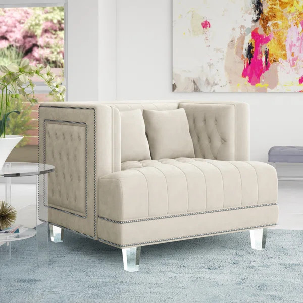 Laszlo Velvet Club Chair | Wayfair North America