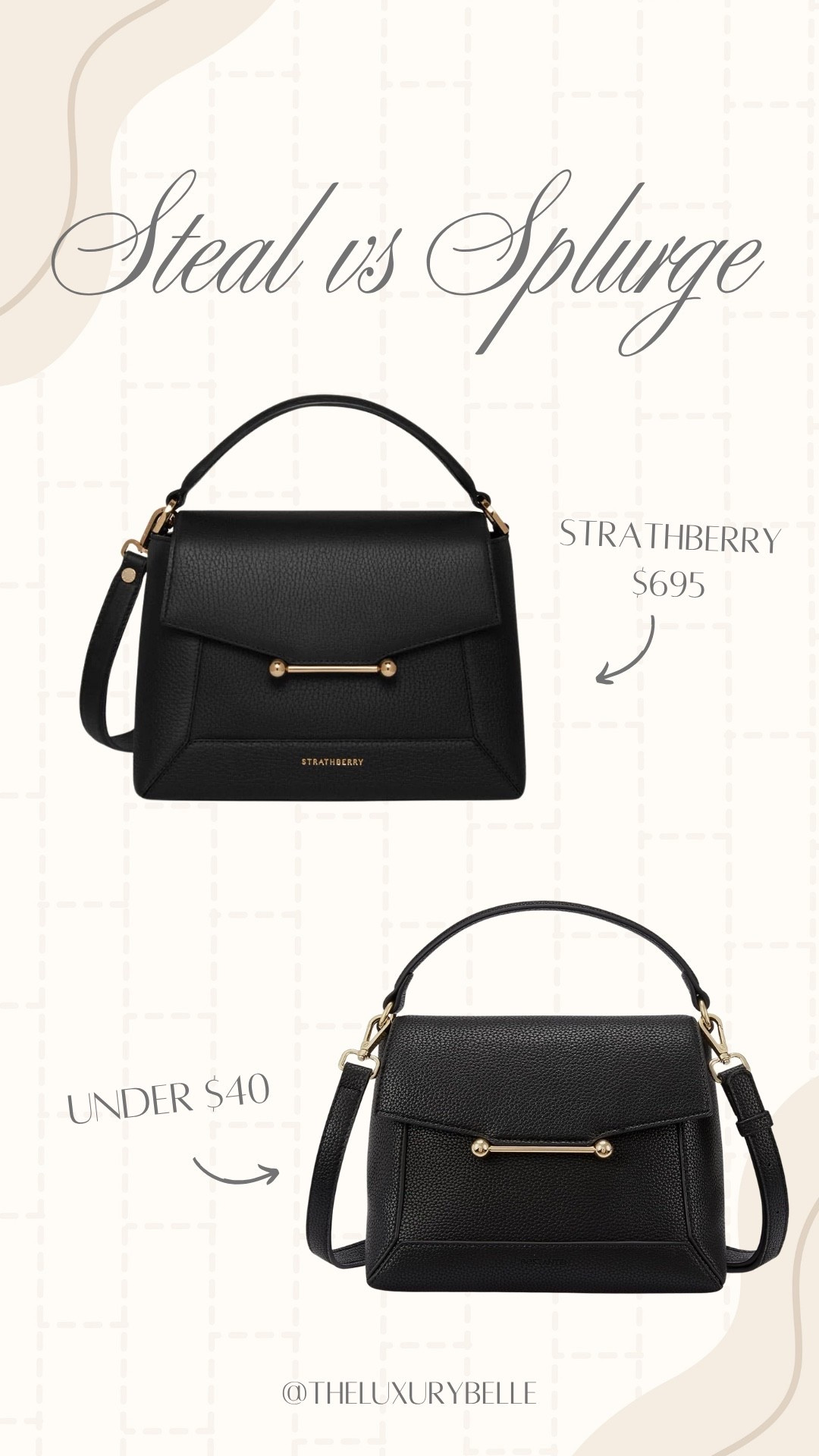 Steal VS Splurge—black top handle bag!

#LTKgrwm #LTKootd #LTKSeasonal