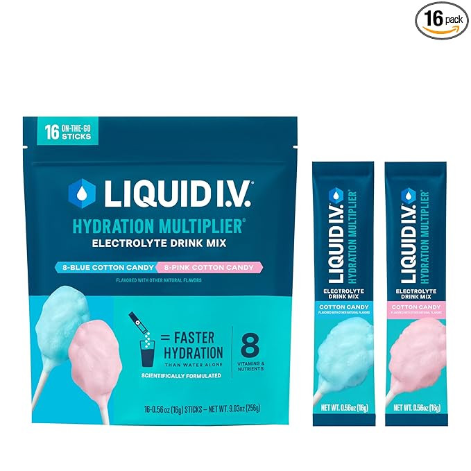 Liquid I.V.® Hydration Multiplier - Cotton Candy | Electrolyte Powder Drink Mix | 1 Pack (16 Ser... | Amazon (US)