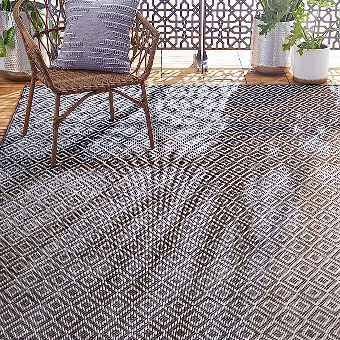 Home Dynamix Tripoli Lydia Indoor/Outdoor Area Rug 5'3"x7'3", Modern Dark Gray | Amazon (US)