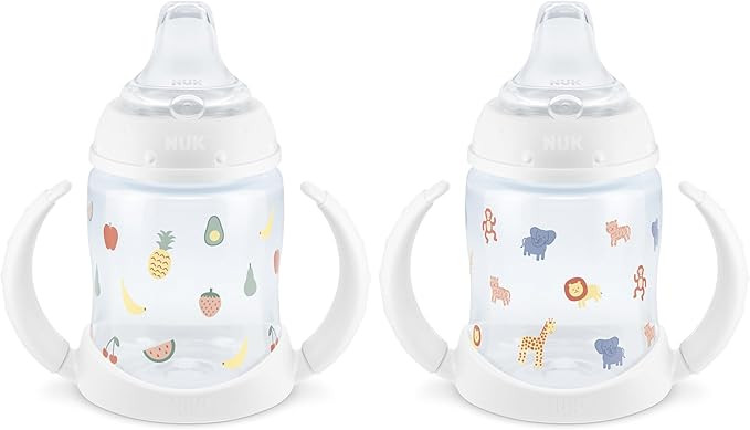 NUK Learner Cup, 6+ Months, Fun Fruits and Animals, Amazon Exclusive Collection, 5 Oz, Pack of 2 ... | Amazon (US)