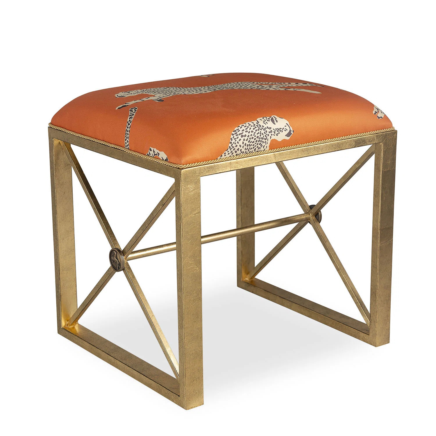 Port 68 Medallion Single Black Leaping Cheetah Clementine Bench | Perigold | Perigold