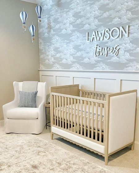Adventure awaits for this precious baby boy! We loved converting this bedroom into a #nursery - complete with wallpaper, millwork, and neutral furnishings. We hope his mama loves bringing him home to this sweet space. 
#WoodlandsStyleHouse #StillwaterProjectWSH


#LTKstyletip #LTKbaby #LTKhome