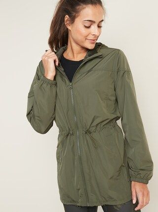 Go-H20 Water-Resistant Lightweight Hooded Anorak for Women | Old Navy (US)