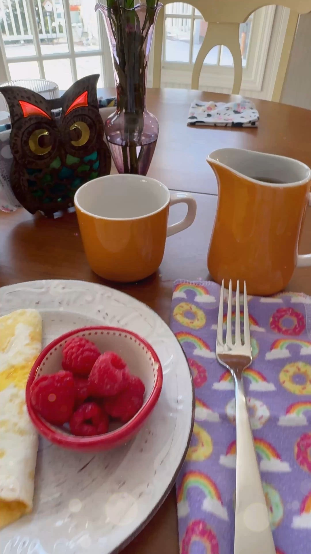 Morning selfcare time after the kids are off to school. I have a quiet second breakfast. Using a vintage creamer as my tea pot. 🫖 

#LTKselfcare #LTKmomlife #LTKHome