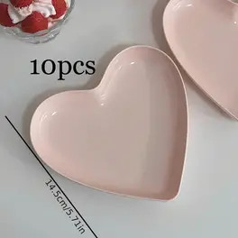 6pcs/10pcs Heart-shaped Plastic Snack Plate, Suitable for Candy, Fruit, Nuts, Home and Party Use | Temu Affiliate Program
