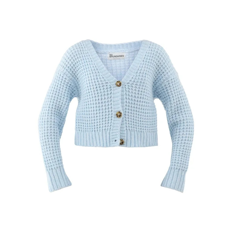 No Boundaries Chunky Knit Cardigan Sweater, Women’s | Walmart (US)