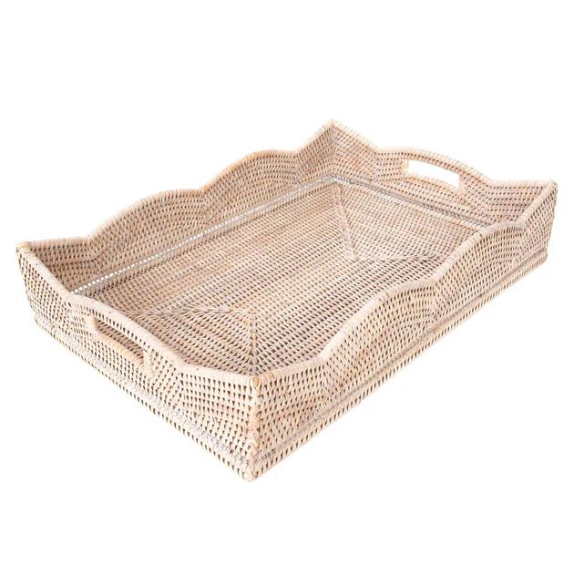 Island Scallop Tray - White-Washed | Cailini Coastal