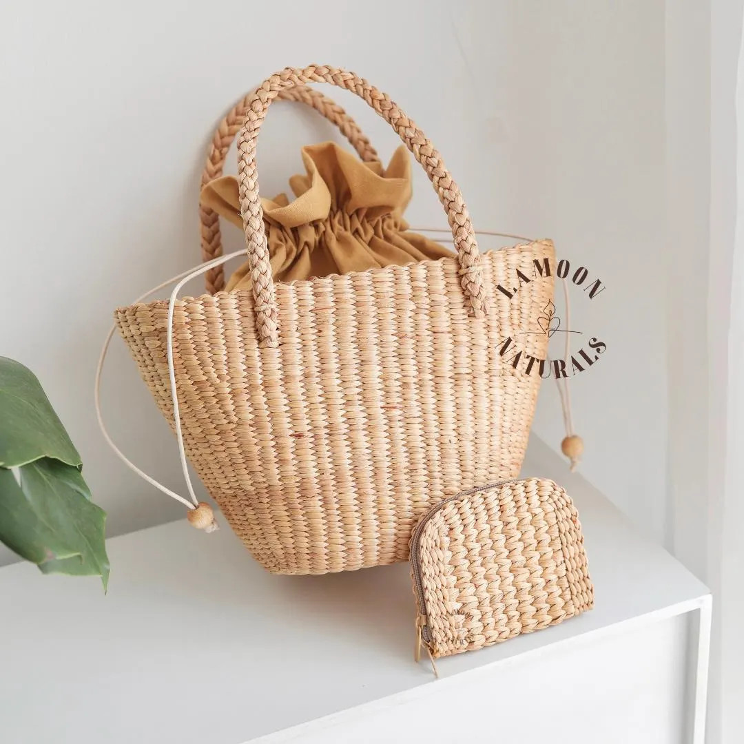 Handmade French Market Basket Set - Straw Bag and Hand Purse for Women - Ideal Gift for Her - Ets... | Etsy (US)