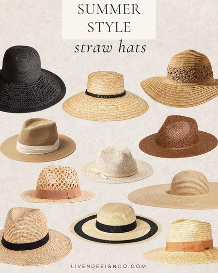 Summer style. Straw hat. Fedora hat. Beach hat. Beach accessories. Wide brim hat. Spf hat. Packable straw hat. Foldable hat. Summer hat. Black straw hat. Floppy hat. Beach hat. 

#LTKStyleTip #LTKFindsUnder50 #LTKSeasonal