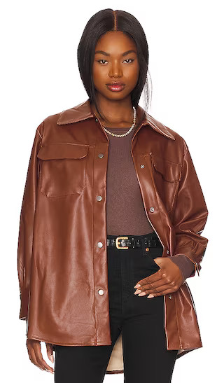 Faux Good Measure Shacket in Cognac | Revolve Clothing (Global)