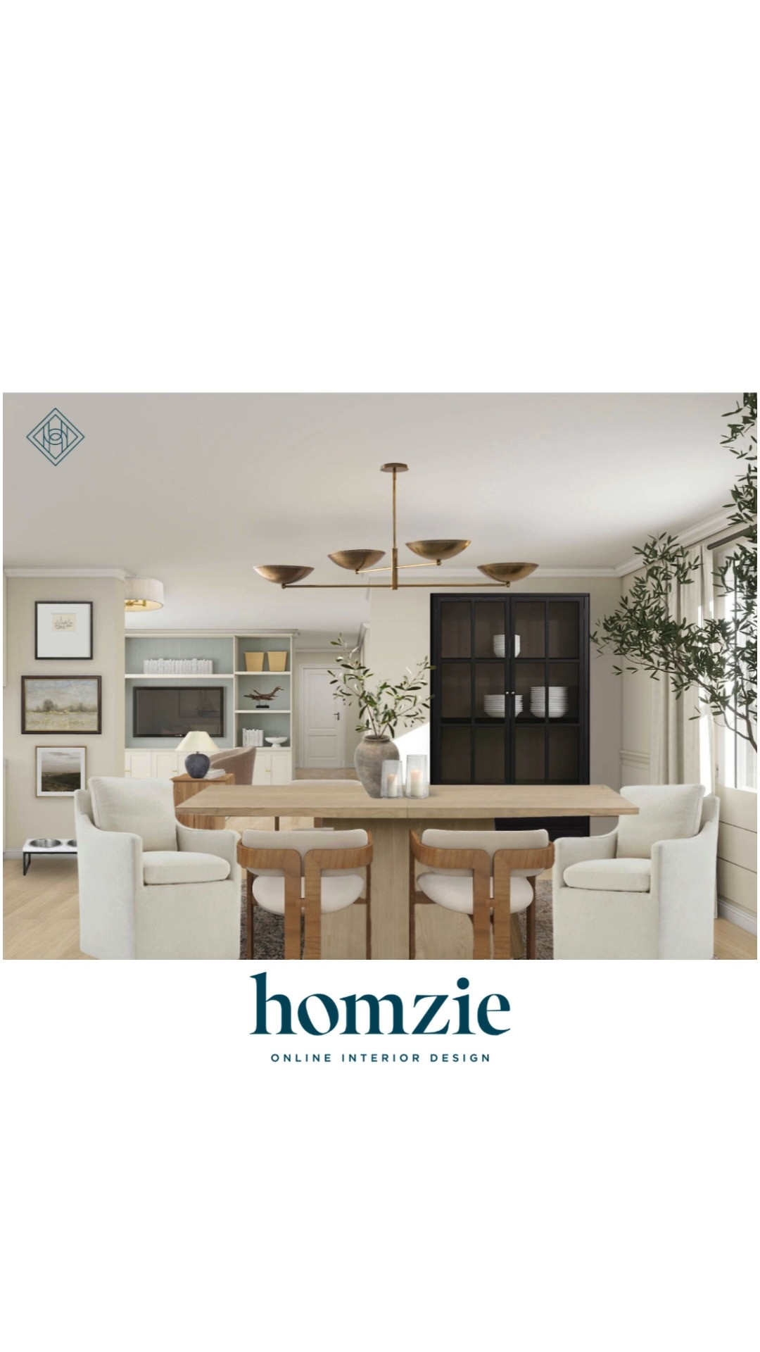 Neutral dining room design featuring dining table, lighting, upholstered dining chair, rug, black cabinet, decor, etc.

#LTKHome #LTKFinds #LTKFavorites #HomeStyleDaily  

 #LTKHome