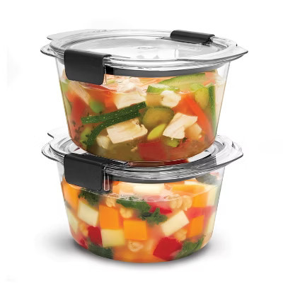 Rubbermaid 2pk 3.5c Brilliance Round Food Storage Containers | Target