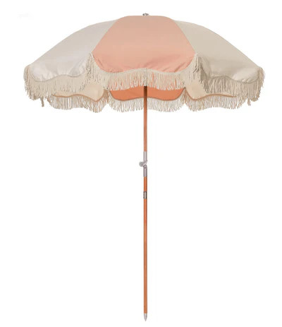 business & pleasure premium umbrella, pink panel | minnow