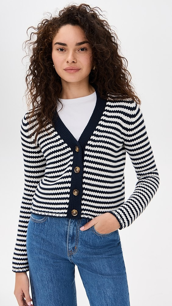 La Ligne Fine Stripe Mini Marina Cardigan | Shopbop | Shopbop