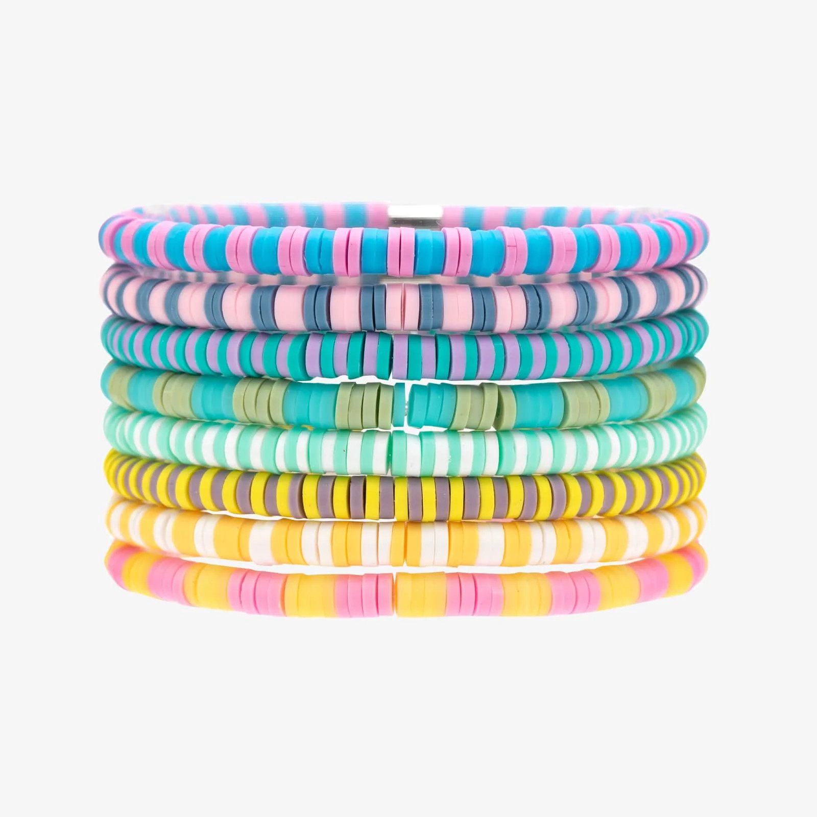Vacation Vibes Bright Stretch Bracelet Set of 8 | Pura Vida Bracelets