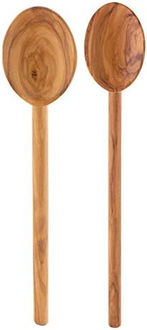 Eddingtons Italian Olive Wood Cooking Spoon, Handcrafted in Europe, Set of 2, 10/12-Inch | Amazon (US)