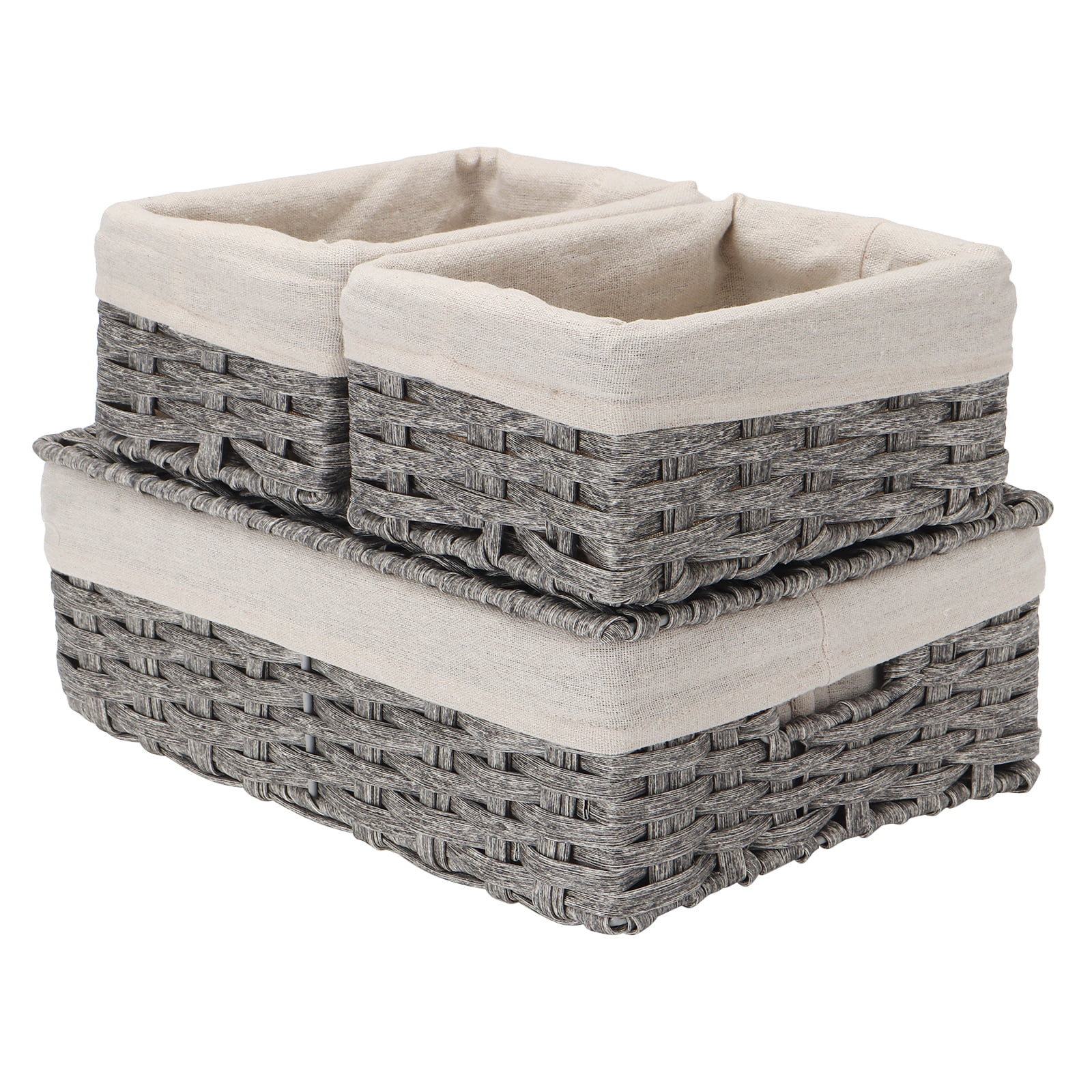 Wicker Basket Woven Basket with Lid 13*9*4 inches Decorative Wicker Basket Storage Bin Organizer ... | Walmart (US)
