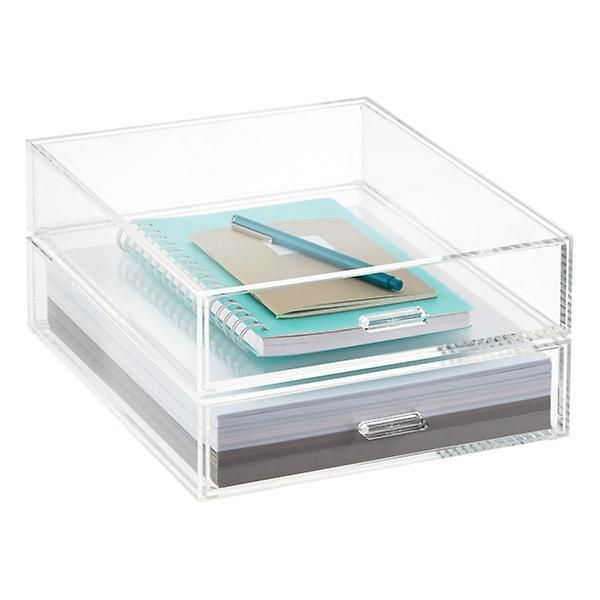 Luxe Portrait Acrylic Paper Drawer | The Container Store
