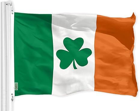 G128 – Ireland Shamrock (Irish) Flag | 3x5 feet | 150D Printed Polyester – Indoor/Outdoor, Qu... | Amazon (US)