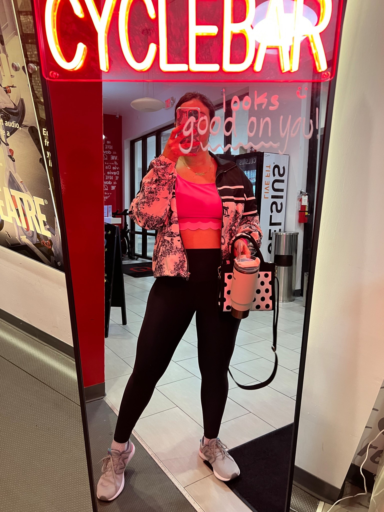 Outfit i wore to spinning class!

#LTKMidsize #LTKValentine #LTKSaleAlert