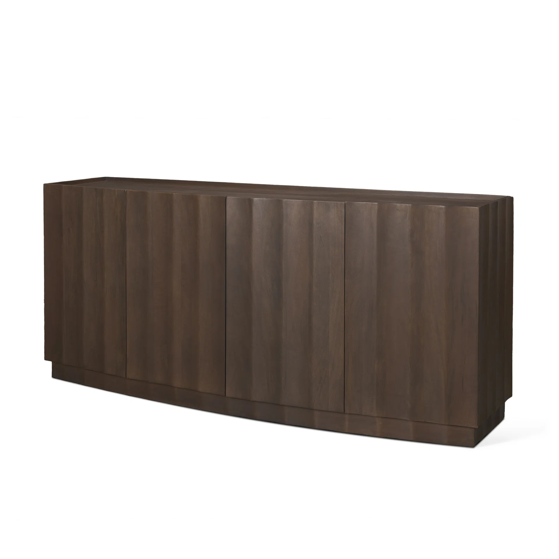 Fegley Solid Mango Wood Sideboard with Scalloped Ripple Doors & Cable Management | Wayfair North America