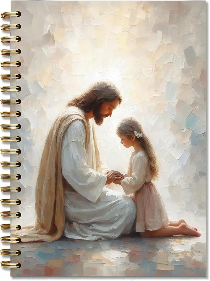 Jesus Praying With Girl Christian Religious Spiral Notebook Journal for Church Notes,Christian Je... | Amazon (US)