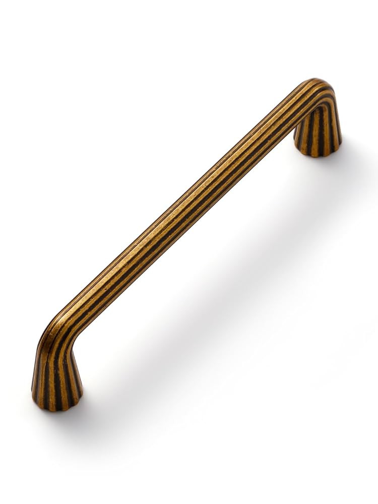 5 Pack Antique Brass Cabinet Pulls 5" Hole Center Vintage Drawer Pulls Bathroom Dresser Handles H... | Amazon (US)