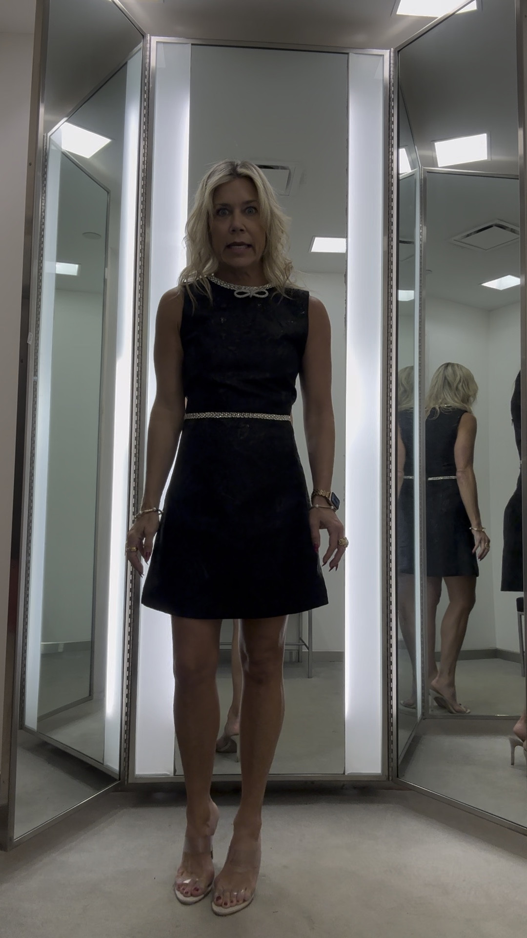 Holiday dresses with a touch of sparkle. This one I like to wear for the holidays then restyle it with a denim jacket & boots to wear out at night. 

#LTKHoliday #LTKGiftGuide #LTKOver40