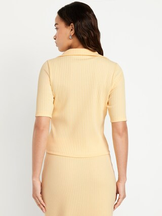 Ribbed Button-Down Polo | Old Navy (US)